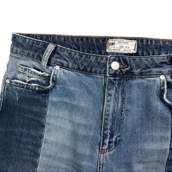 Free People Two Toned Distressed Jeans - Picture 8 of 8